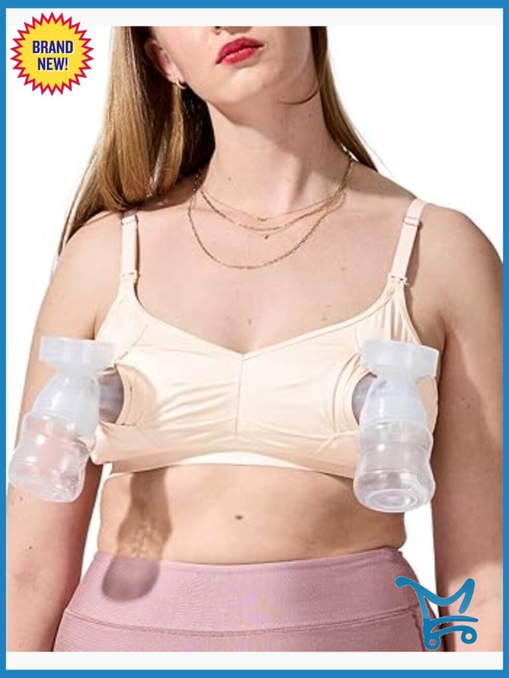 Wireless Nursing & Pumping Bra, Adjustable, Hands-Free Maternity Bra